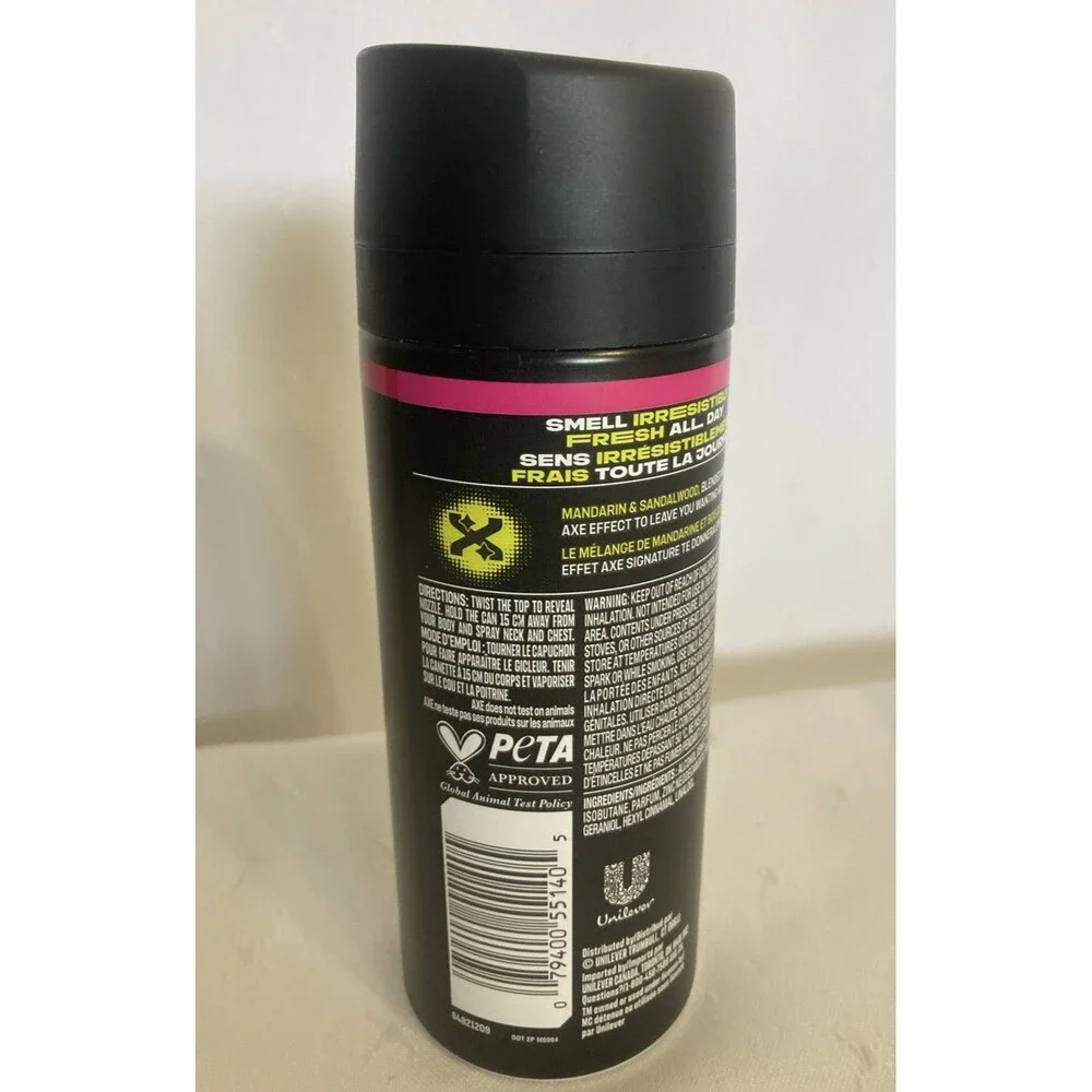 Axe KILO Deodorant Body Spray 4 oz Lot Of 2 Mandarin & Sandalwood Discontinued